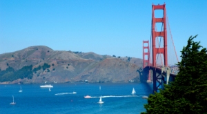 Golden Gate Bridge & sailboats